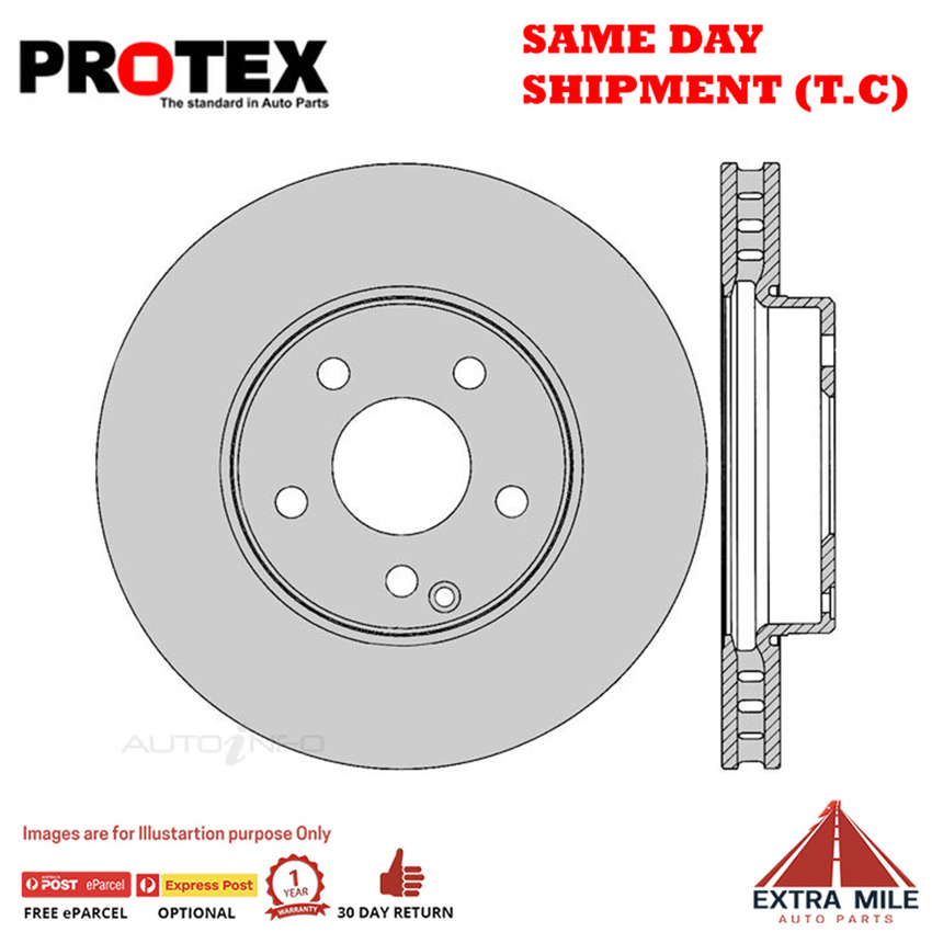 2X PROTEX Disc Brake Rotors - Front For MERCEDES BENZ E240 W211 4D Sdn RWD.
