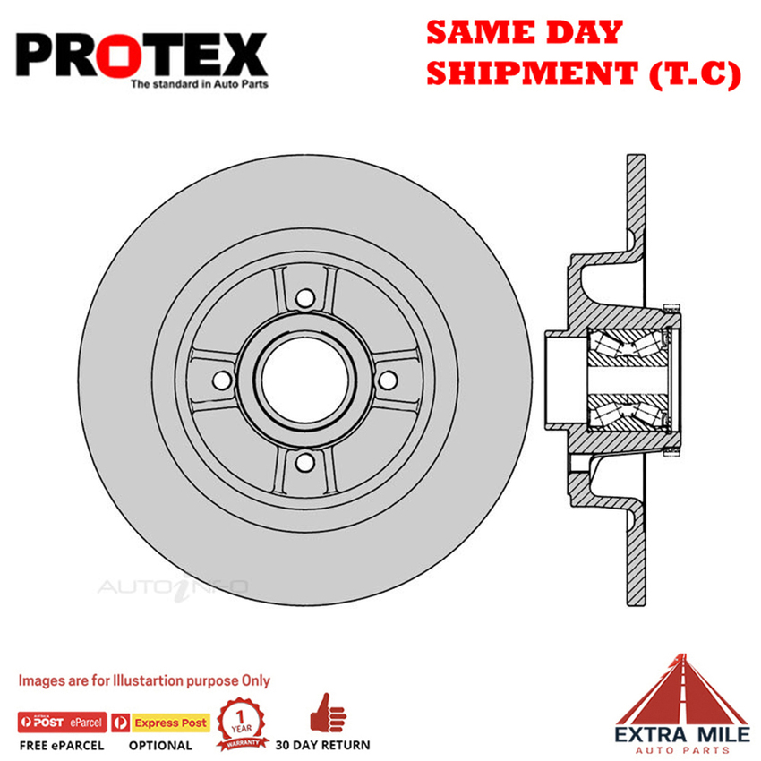 2X PROTEX Disc Brake Rotors - Rear For RENAULT SCENIC JA 4D Wgn FWD…