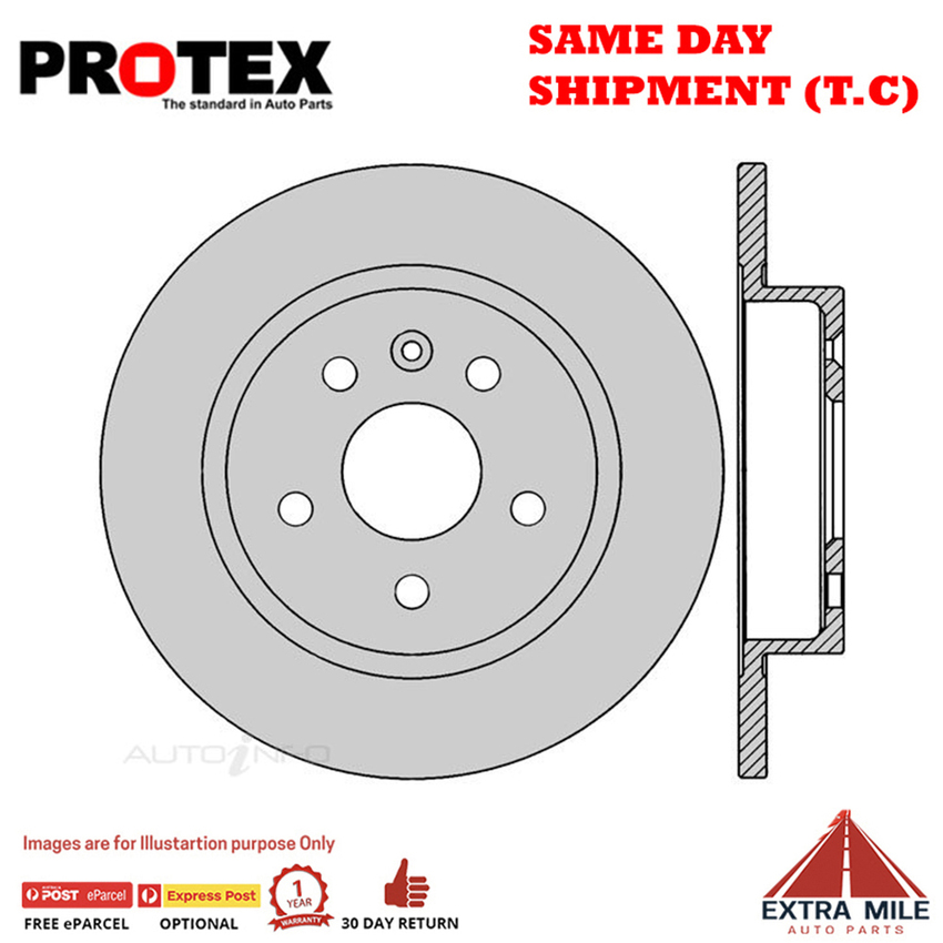 2X PROTEX Disc Brake Rotors - Rear For HOLDEN BARINA TM 4D H/B FWD..