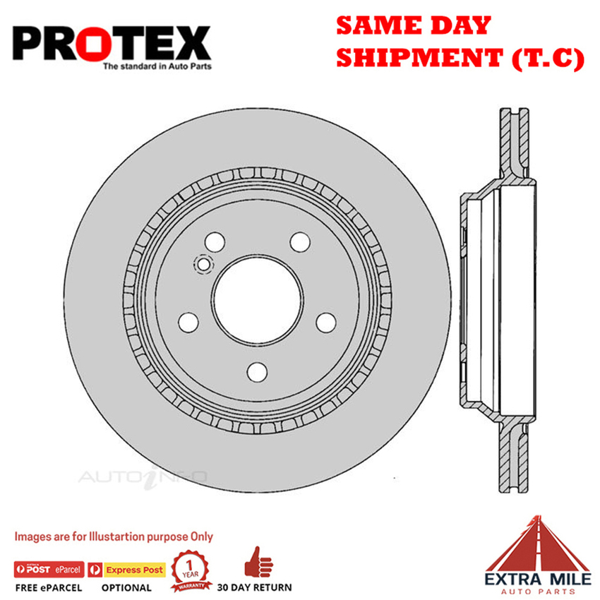 2X PROTEX Disc Brake Rotors - Rear For MERCEDES BENZ CL500 C215 2D Cpe RWD..