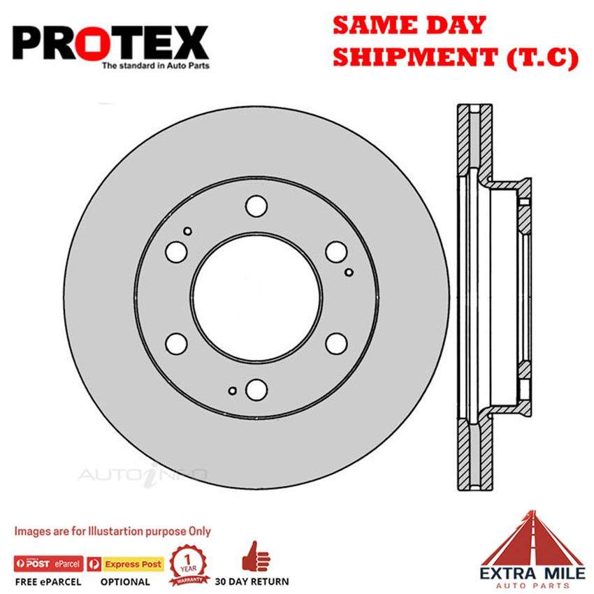 2X PROTEX Disc Brake Rotors - Front For SSANGYONG REXTON Y200 4D SUV 4WD…