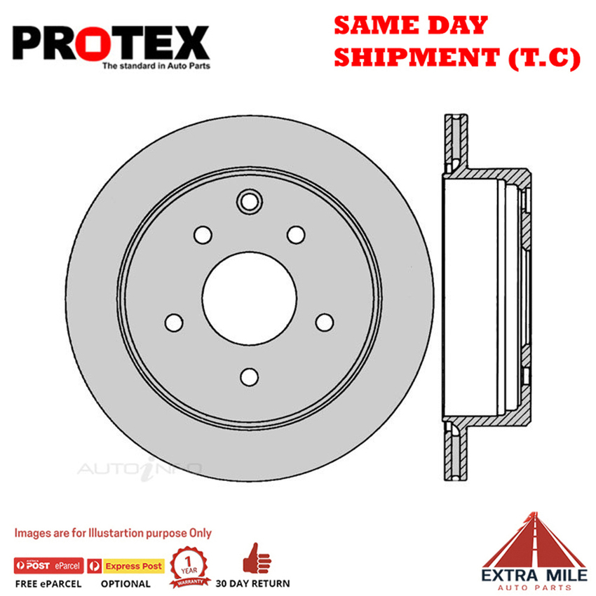 2X PROTEX Disc Brake Rotors - Rear For NISSAN SKYLINE R34 2D Cpe RWD..