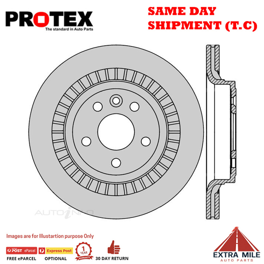 2X PROTEX Disc Brake Rotors - Rear For VOLVO XC60 . 4D Wgn AWD..