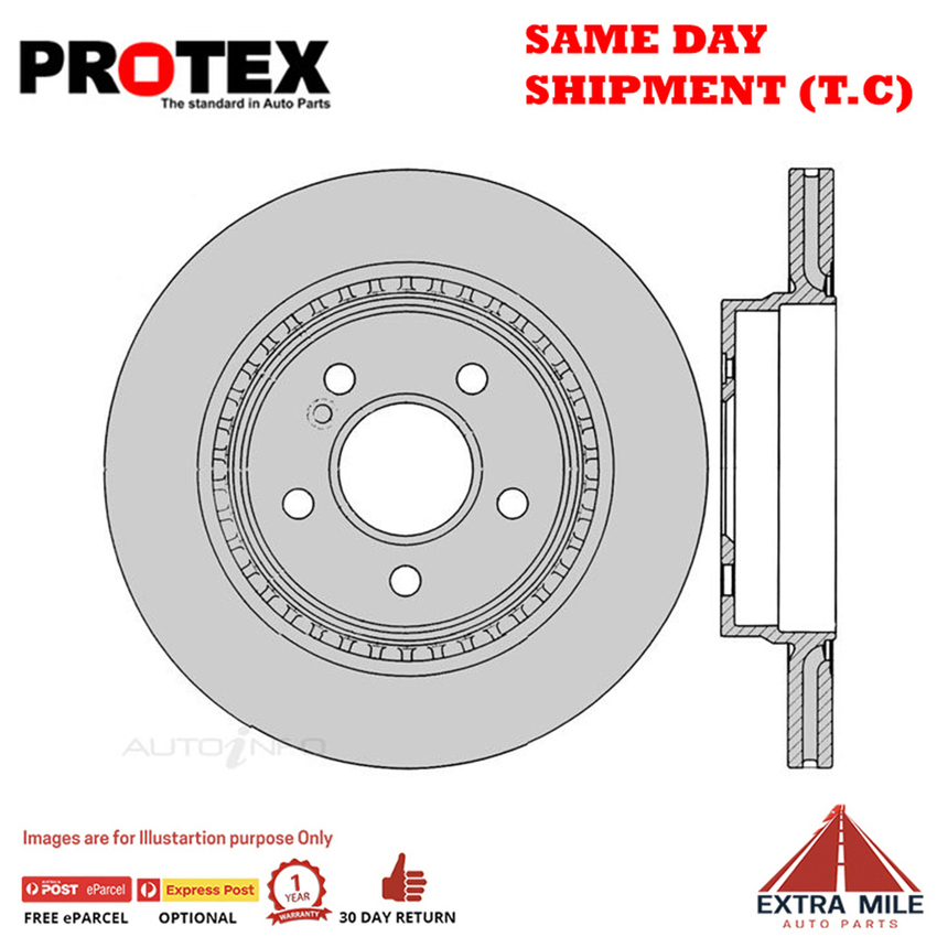 2X PROTEX Disc Brake Rotors-Rear For MERCEDES BENZ C250 CDI W204 4D Wgn RWD..
