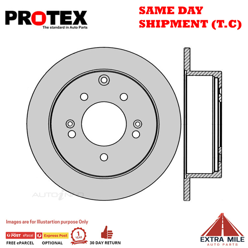 2X PROTEX Disc Brake Rotors - Rear For KIA CERATO TD 4D Sdn FWD…