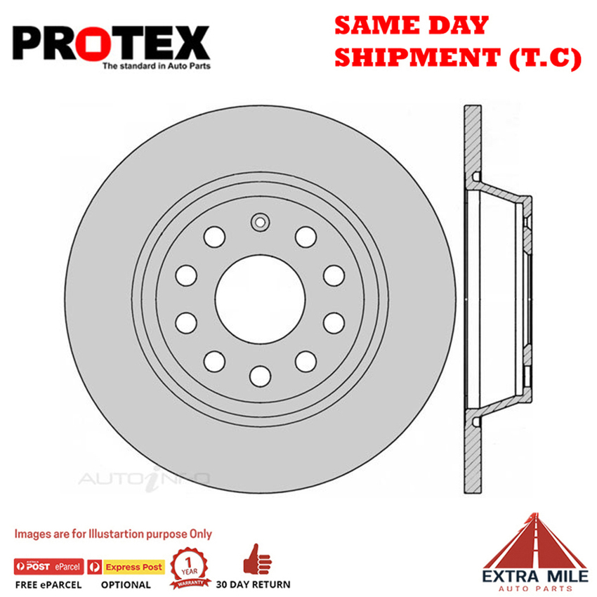 2X PROTEX Disc Brake Rotors - Rear For VOLKSWAGEN TIGUAN 5N 4D SUV FWD..
