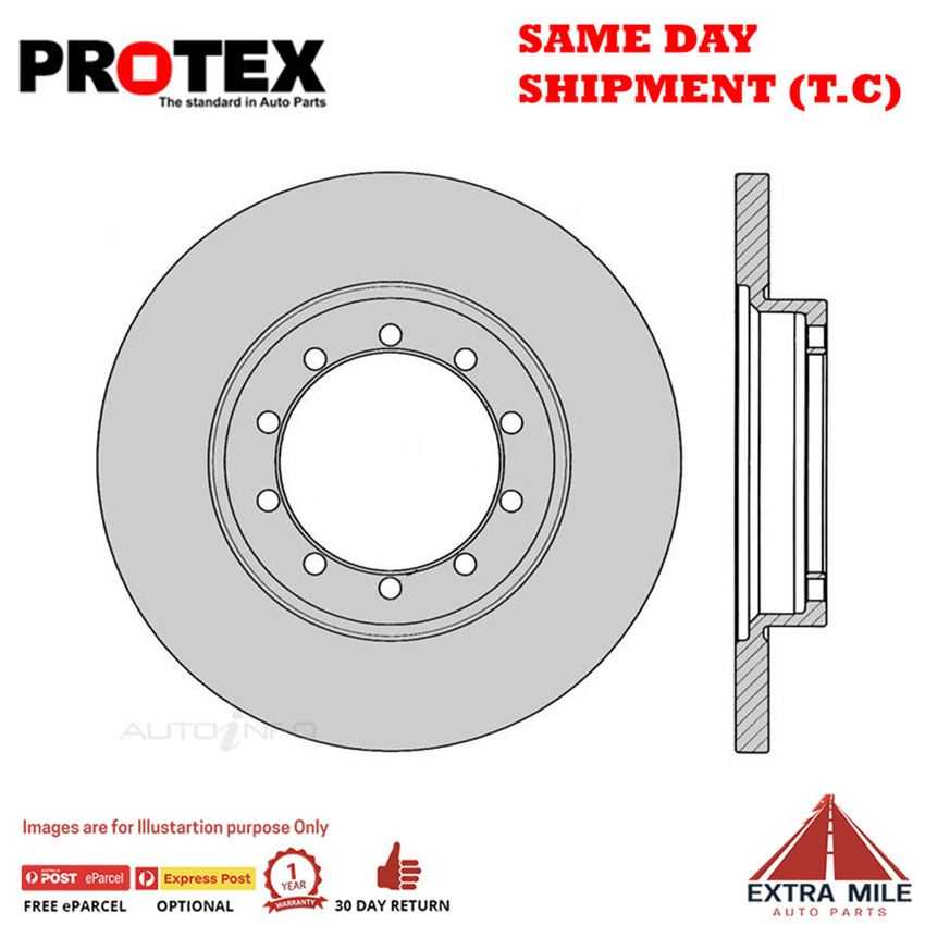 2X PROTEX Disc Brake Rotors - Rear For FORD TRANSIT VM 2D C/C RWD