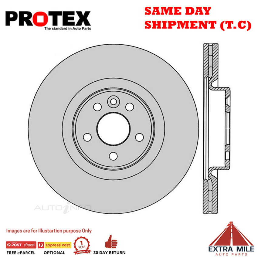 2X PROTEX Disc Brake Rotors -Front For VOLVO S80 . 4D Sdn FWD.