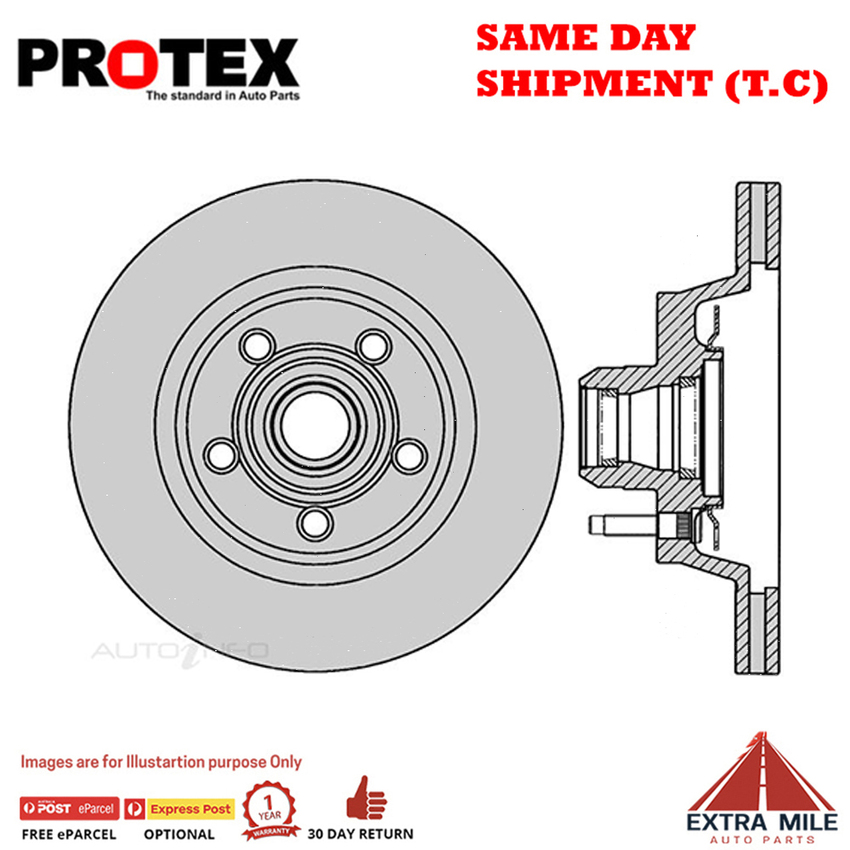 2X PROTEX Disc Brake Rotors - Front For FORD FAIRMONT EL 4D Wgn RWD