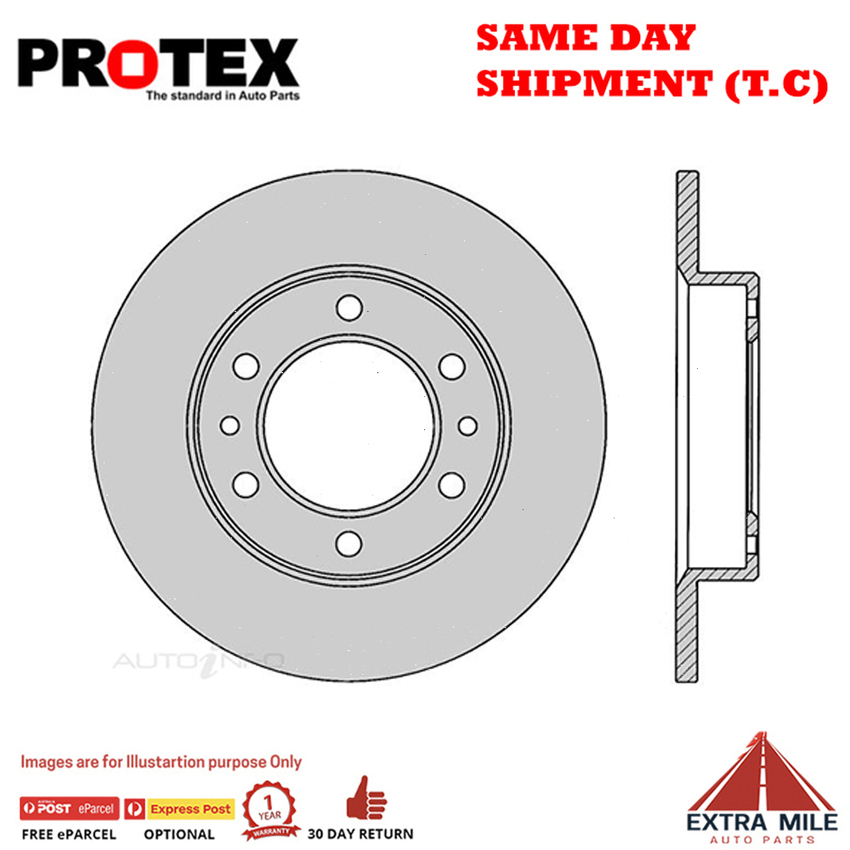 2X PROTEX Disc Brake Rotors - Front For TOYOTA LANDCRUISER RJ70R 2D S/Top 4WD