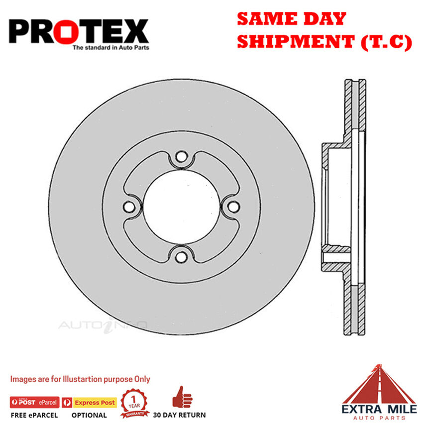 2X PROTEX Disc Brake Rotors - Front For Toyota Liteace YM35R 3D Van 2YC OHV
