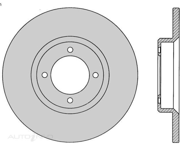2X PROTEX Disc Brake Rotors - Front For FORD FIESTA WP, WQ 2D H/B FWD.