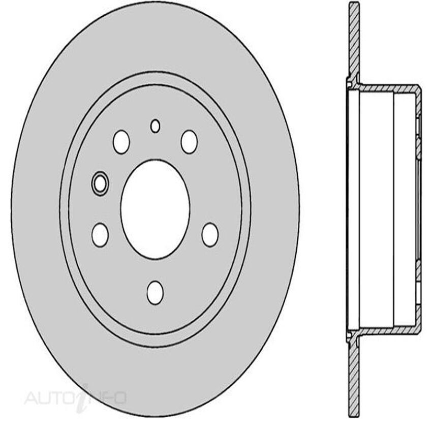 2X PROTEX Disc Brake Rotor Rear For MERCEDES BENZ 280SLC R107 2D Cpe RWD.