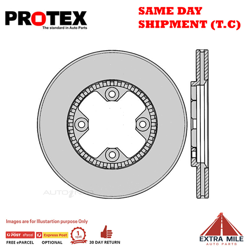 2X PROTEX Disc Brake Rotors - Front For NISSAN 280ZX S130 2D Cpe RWD.