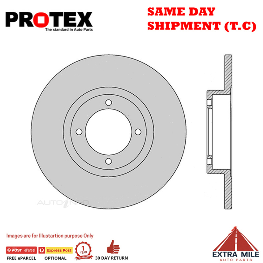 2X PROTEX Disc Brake Rotors - Front For NISSAN 260Z S30 2D Cpe RWD.