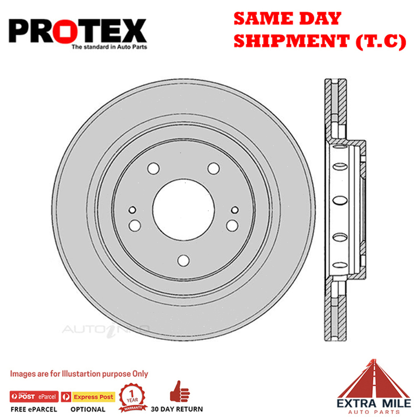 2X PROTEX Disc Brake Rotors - Front For MITSUBISHI LANCER CJ 4D Sdn AWD..