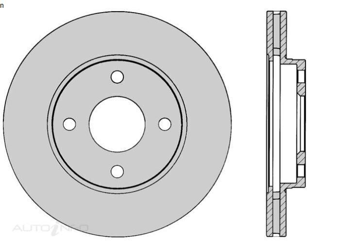 2X PROTEX Disc Brake Rotors - Front For DAIHATSU SIRION . 4D H/B FWD.