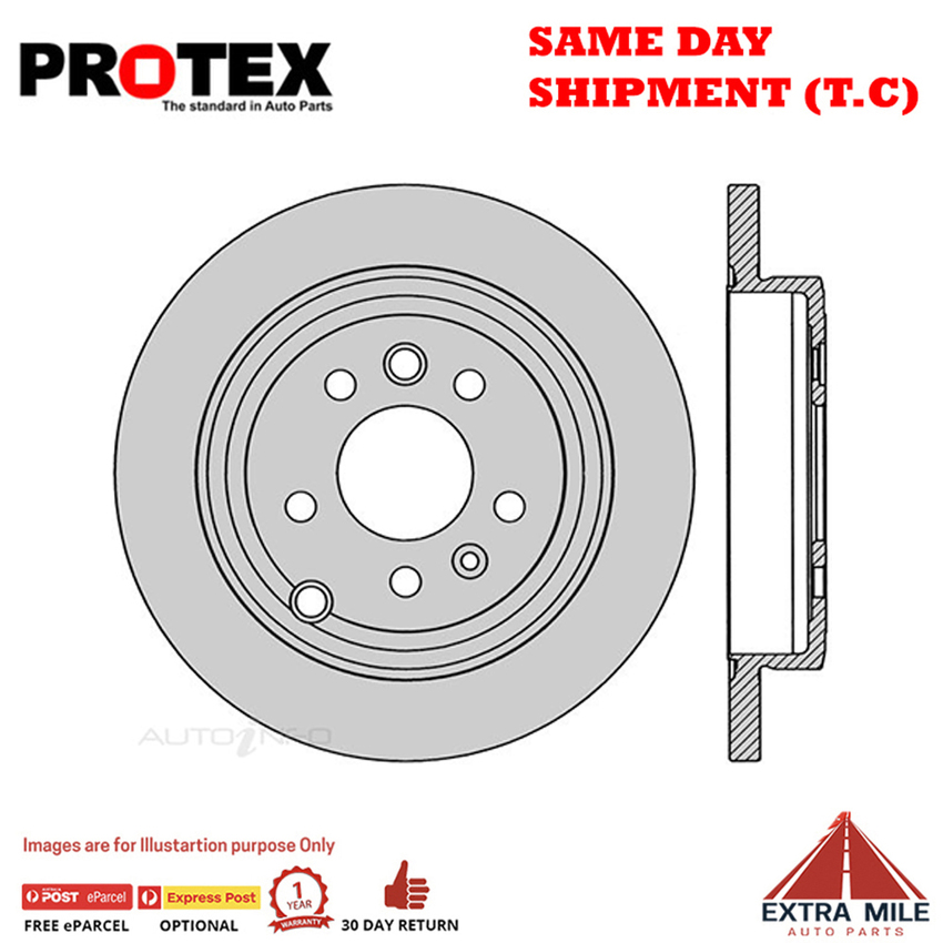 2X PROTEX Disc Brake Rotors - Rear For FORD FALCON FG 2D Ute RWD..