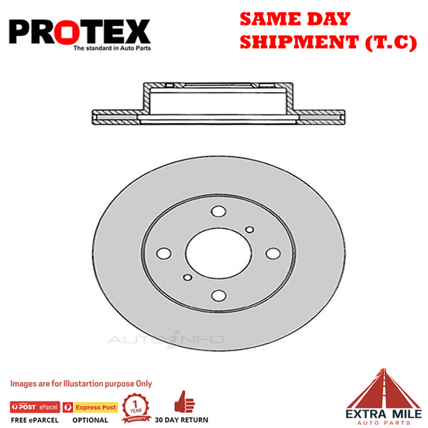 2X PROTEX Disc Brake Rotors - Front For SUZUKI WAGON R . 4D Wgn FWD.