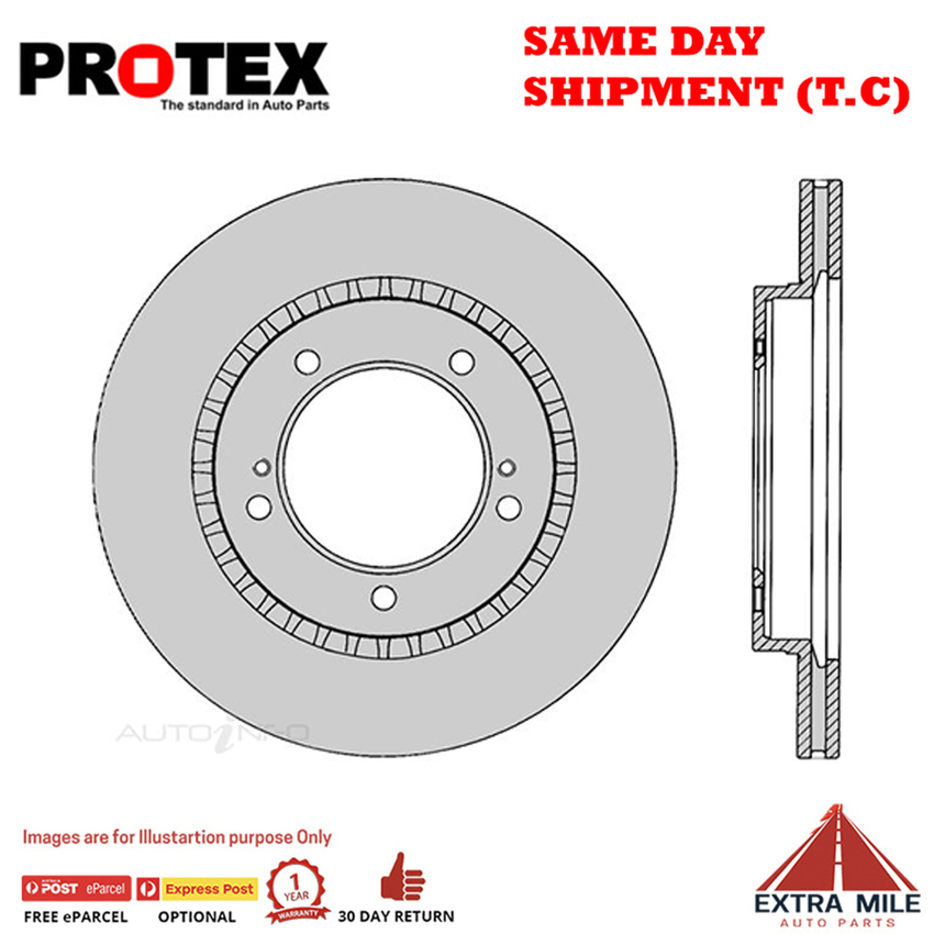 2X PROTEX Disc Brake Rotors - Front For SUZUKI VITARA SV620 4D SUV 4WD.