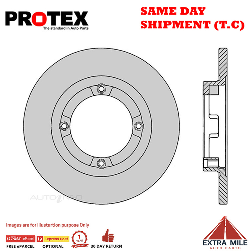 2X PROTEX Disc Brake Rotor Front For HOLDEN CRUZE YG 4D H/B AWD.