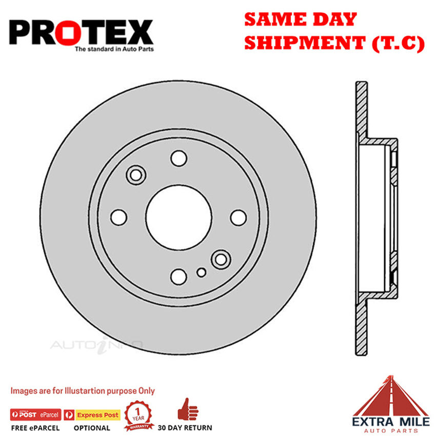 2X PROTEX Disc Brake Rotors - Rear For FORD LASER KF, KH 4D Sdn FWD..