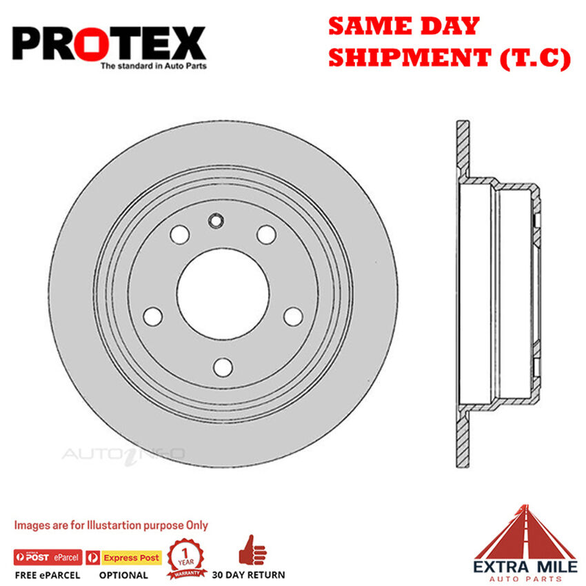 2X PROTEX Disc Brake Rotors - Rear For BMW M635CSi E24 2D SdnS38B35 DOHC