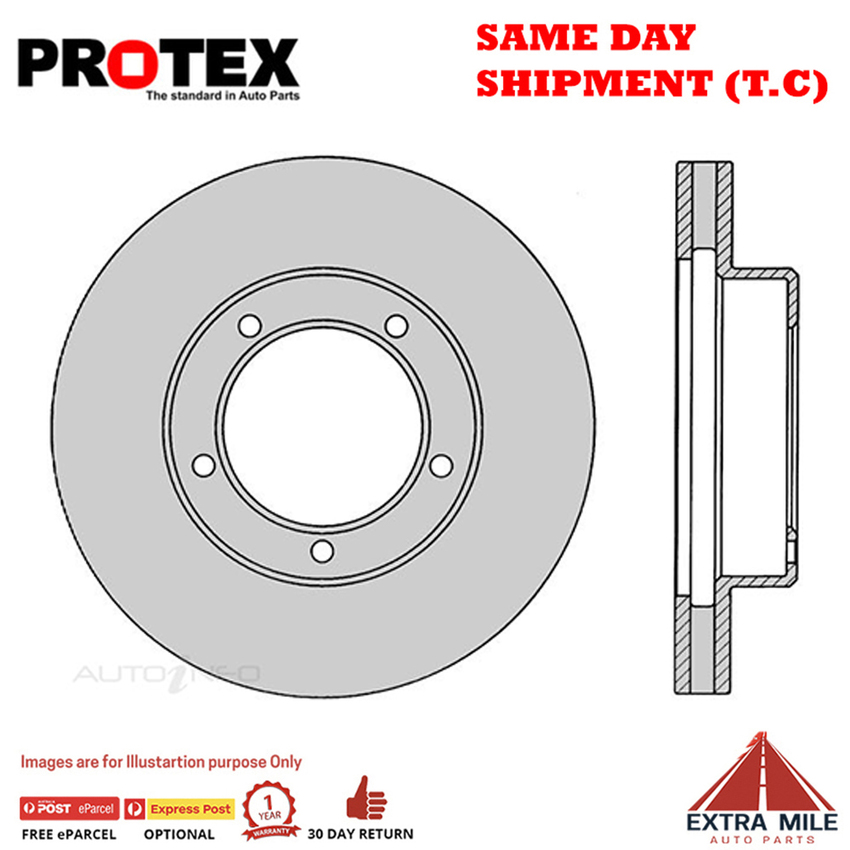 2X PROTEX Disc Brake Rotors - Front For TOYOTA LANDCRUISER HDJ100R 4D SUV 4WD