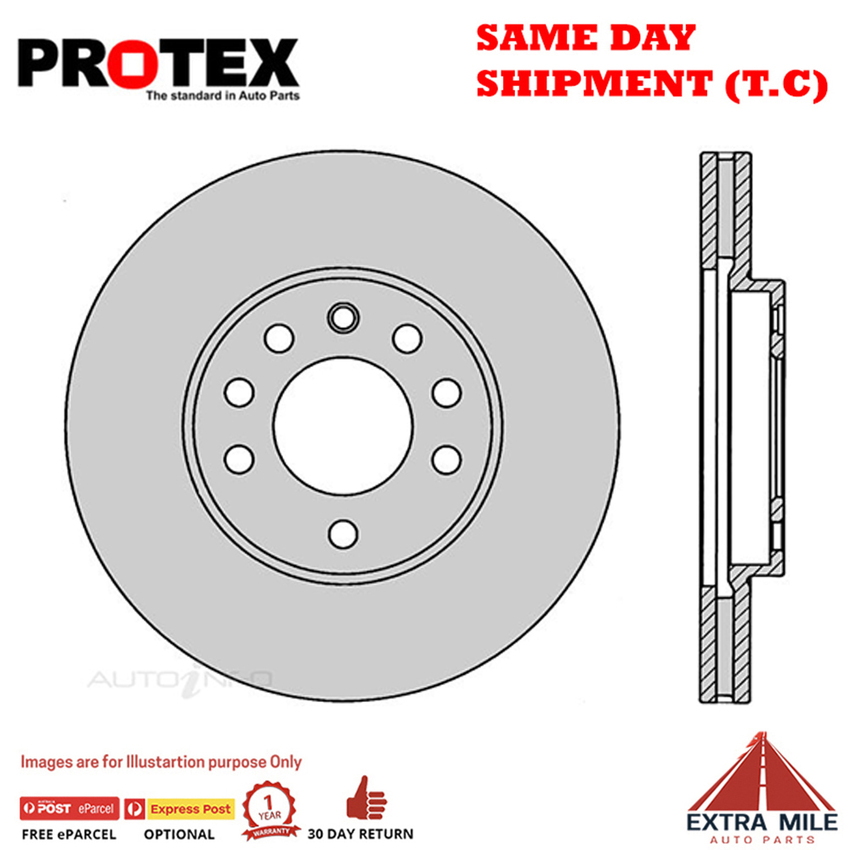 2X PROTEX Disc Brake Rotors - Front For HOLDEN ASTRA TS 2D Conv FWD..