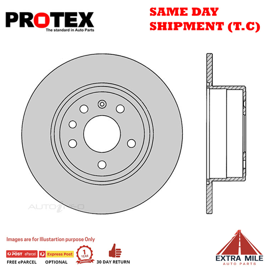 2X PROTEX Disc Brake Rotors -Rear For SAAB 9-3 . 2D Conv FWD.