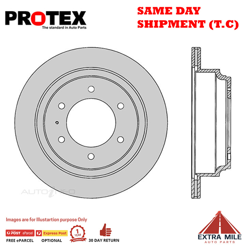 2X PROTEX Disc Brake Rotors - Rear For HOLDEN FRONTERA MX 2D SUV 4WD..