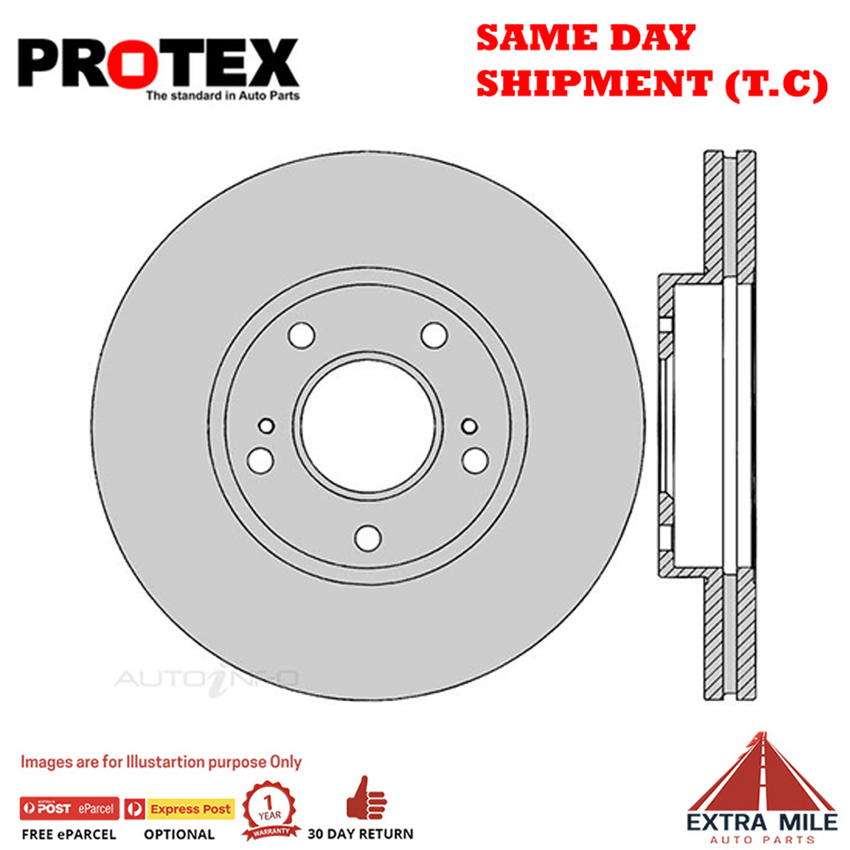 2X PROTEX Disc Brake Rotors - Front For NISSAN MAXIMA A32 4D Sdn FWD.