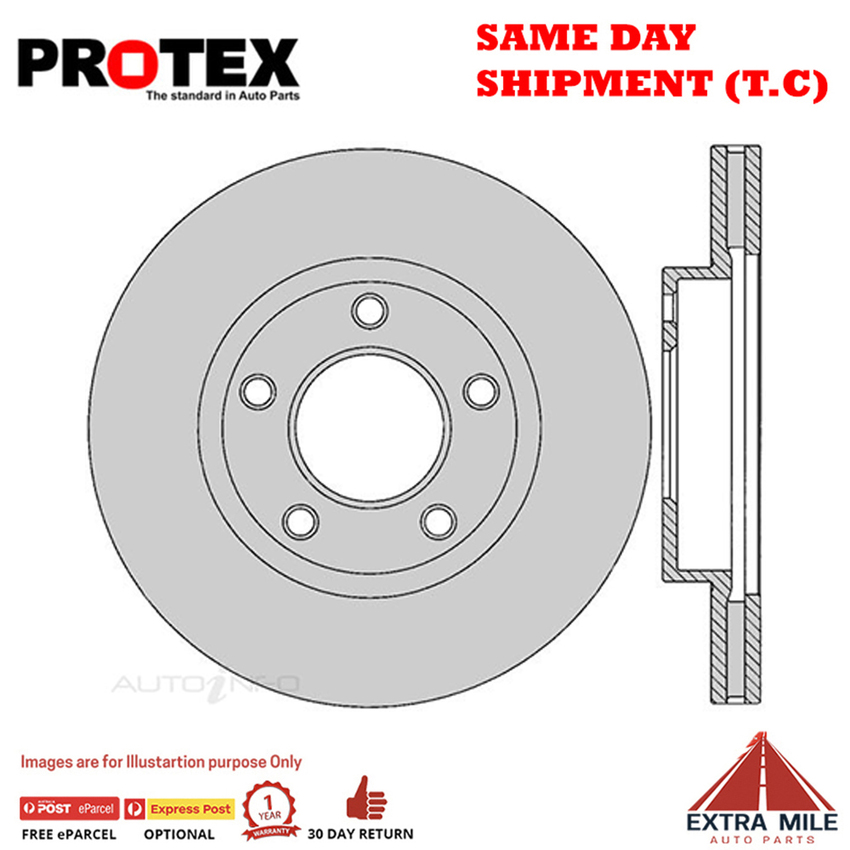 2X PROTEX Disc Brake Rotors - Front For MAZDA 929 HD 4D Sdn RWD..