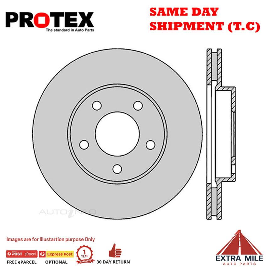 2X PROTEX Disc Brake Rotors - Front For FORD ESCAPE BA, ZA, ZB 4D SUV 4WD.