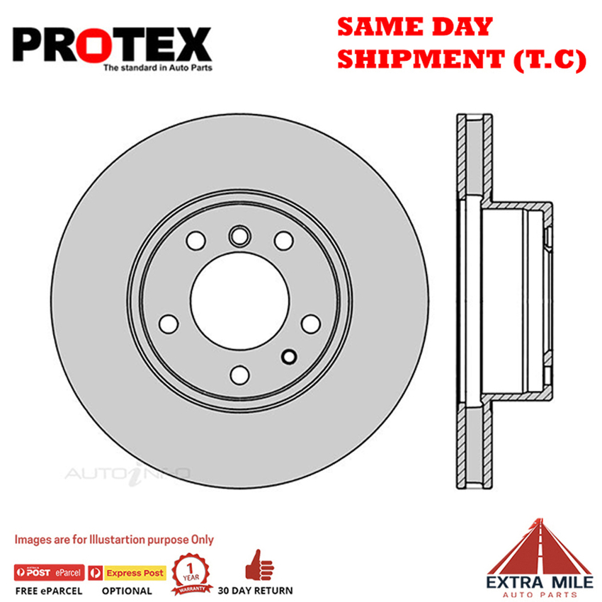 2X PROTEX Disc Brake Rotor Front For BMW 735iL E32 4D Sdn RWD.