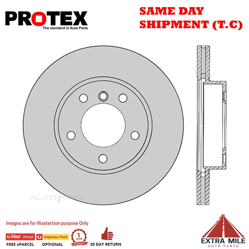 2X PROTEX Disc Brake Rotors - Front For BMW 320i E36 4D Sdn RWD…