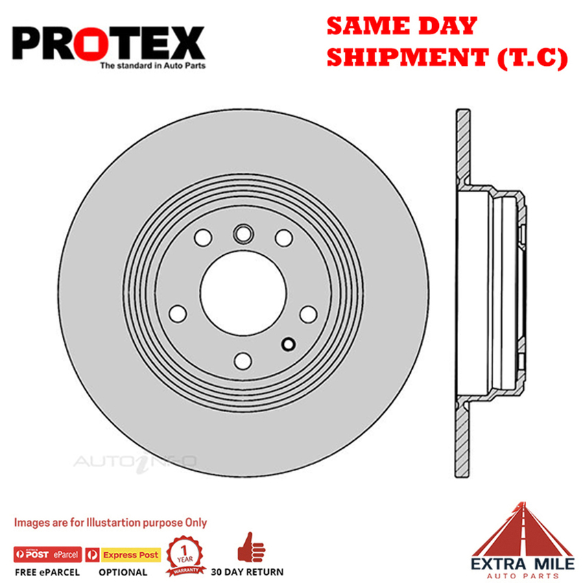 2X PROTEX Disc Brake Rotors - Rear For BMW 850i E31 2D Cpe M70B50 V12 SOHC