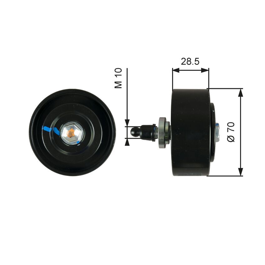 36335 DriveAlign Idler Pulley for TOYOTA Hilux MK VII KUN16 1KDFTV