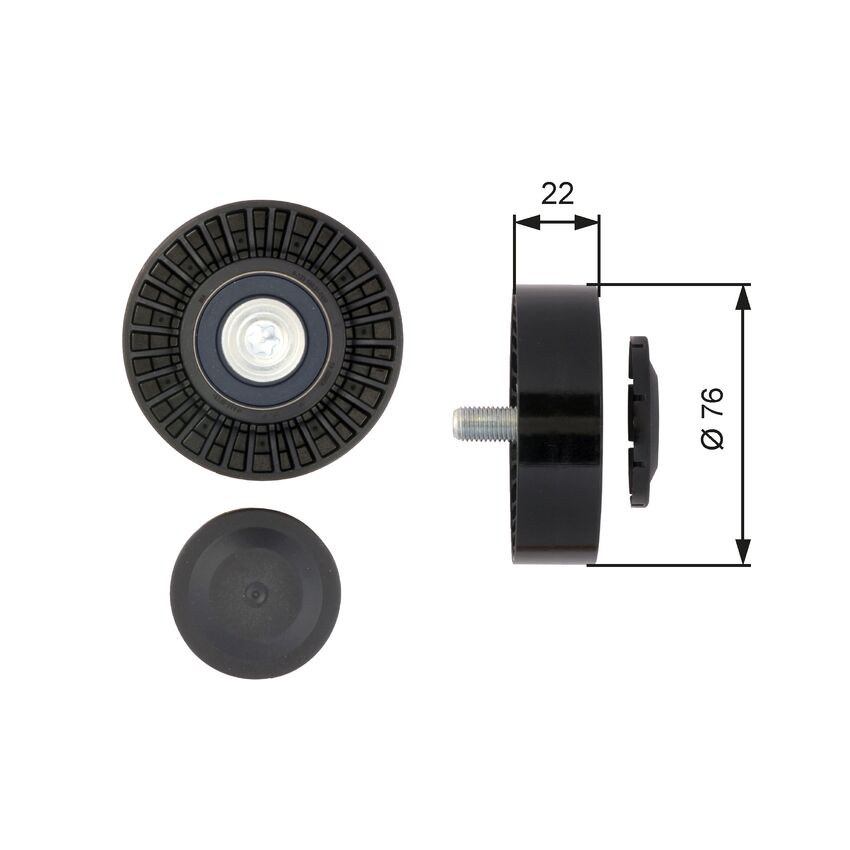 Gates Drive Align Idler Pulley For Hyundai Terracan HP, Kia K2900 PU3