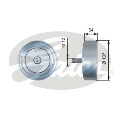 Gates DriveAlign  Idler Pulley For Mercedes-Benz Touro O 500 R 7.2L 01/01-on