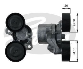 Gates Drivealign Tensioner Unit For BMW X3 xDrive 30 F25 3.0L/2.0L Diesel-39198