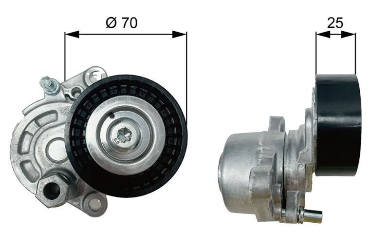 Gates Tensioner Pulley V-ribbed Belt For Nissan X-Trail 2.5L QR25DE SUV Petrol 