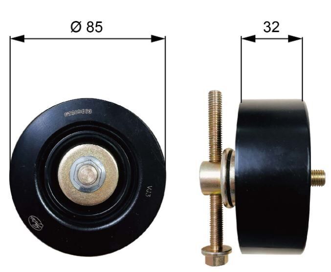 Gates Tensioner Pulley V-ribbed Belt For Isuzu MU-X LS 3.0L 4JJ1-TC,4JJ1-TCX