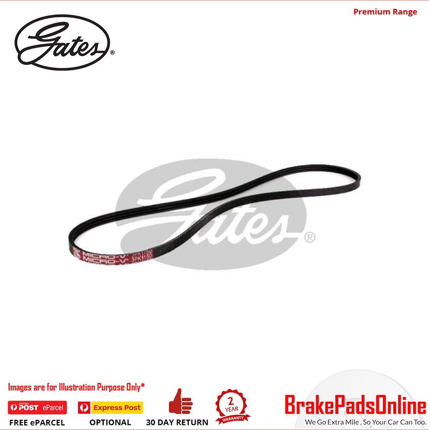 Gates V-Ribbed AT Belt For TOYOTA Corona ST141 2SC 2.0L Petrol 4Cyl RWD