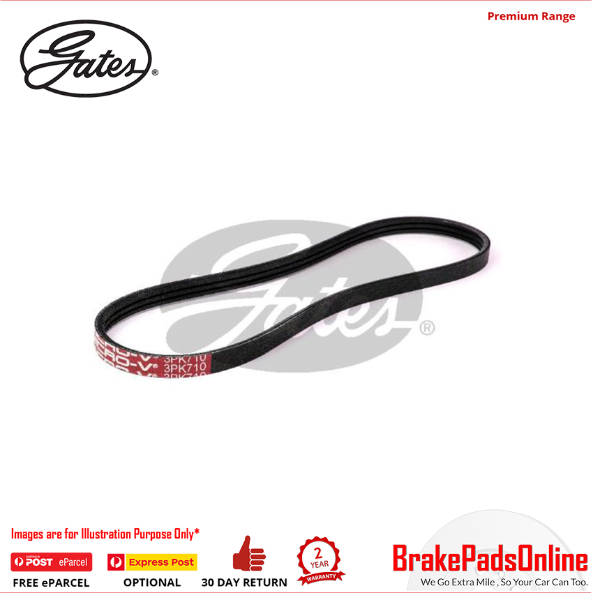 Gates V-Ribbed AT Belt For DAIHATSU Applause MK I A101 HDE 1.6L Petrol 4Cyl FWD