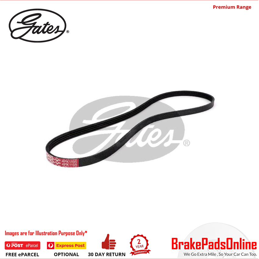 Gates V-Ribbed AT Belt For MAZDA 323 MK IV BD51 E513/E517/E534/E535 1.5L 4Cyl