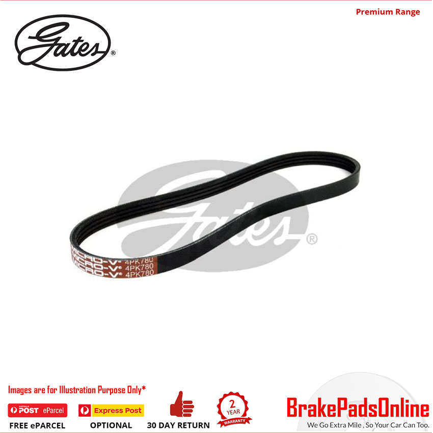 4PK780 V-Ribbed AT Belt for DAIHATSU Charade MK IV G203 HEE 1.5L Petrol 4Cyl FWD