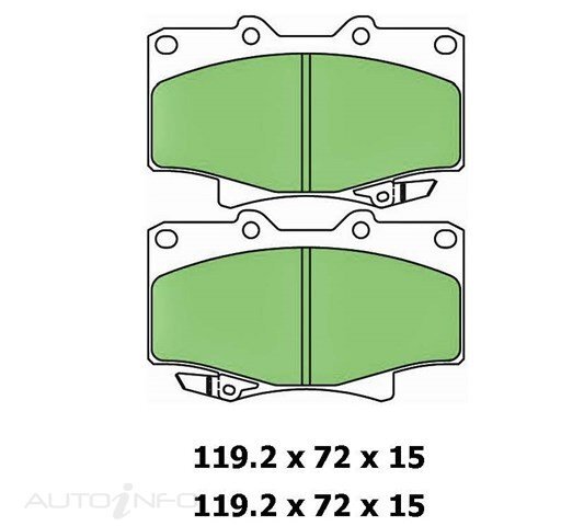 4WD Front Rotors, Brake Pad Set For Toyota Landcruiser FJ80R 03/90-10/92