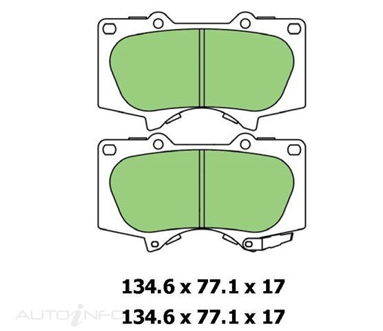 4WD Front Rotors, Brake Pad Set For Toyota Landcruiser KDJ150R, KFJ155R