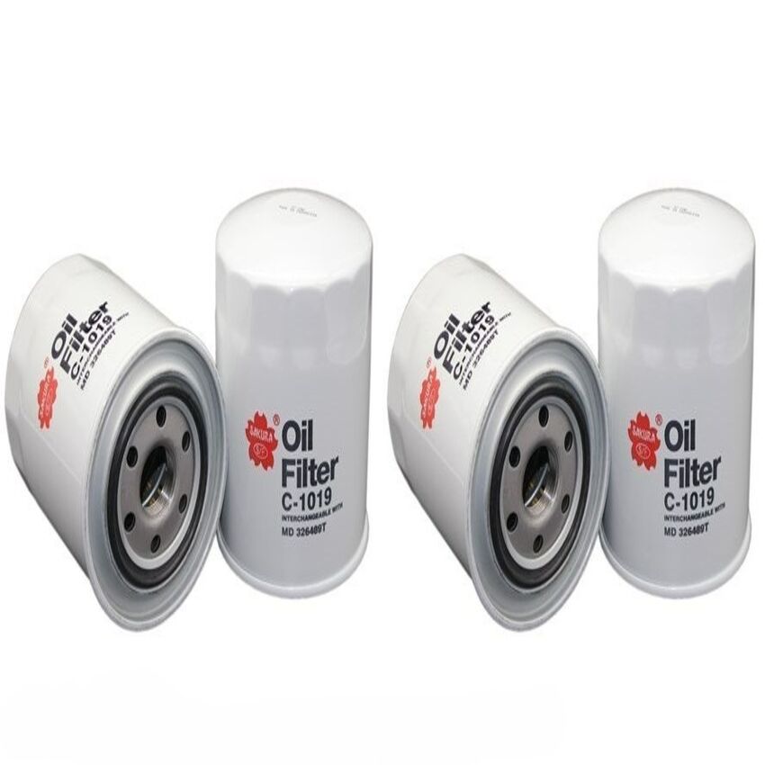 4X Sakura Oil Filter For Mitsubishi Pajero XS V24 V34 2.0L/2.5L 4D56T/4G63BT